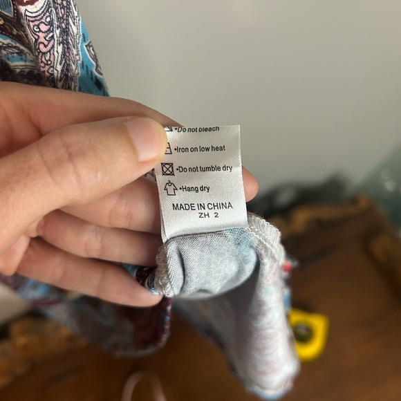 Women’s DouBCQ Paisley Print Dress, Size M - Picture 5 of 7